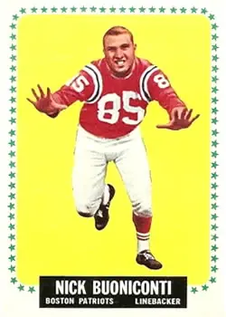 1964 Topps #3 - Nick Buoniconti - Boston Patriots