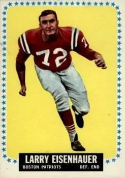 1964 Topps #8 - Larry Eisenhauer - Boston Patriots