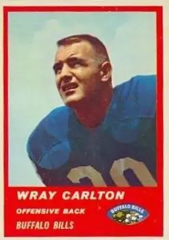 1963 Fleer #25 - Wray Carlton - Buffalo Bills