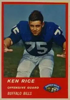 1963 Fleer #29 - Ken Rice - Buffalo Bills