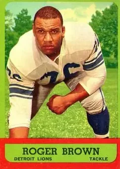 1963 Topps #34 - Roger Brown - Detroit Lions