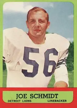 1963 Topps #35 - Joe Schmidt - Detroit Lions - Front