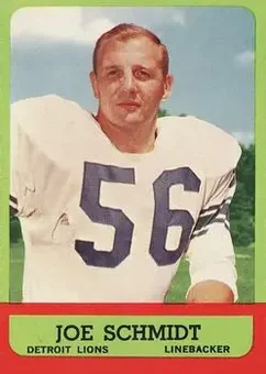 1963 Topps #35 - Joe Schmidt - Detroit Lions
