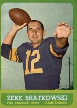 1963 Topps #38 - Zeke Bratkowski - Los Angeles Rams - Front