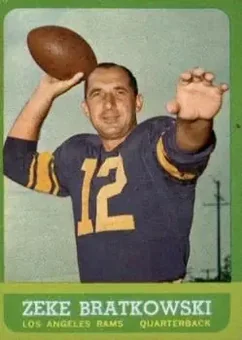 1963 Topps #38 - Zeke Bratkowski - Los Angeles Rams