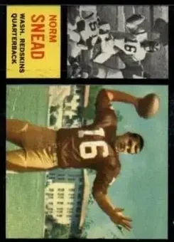 1962 Topps #164 - Norm Snead - Washington Redskins