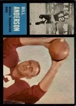 1962 Topps #169 - Bill Anderson - Washington Redskins - Front