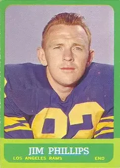 1963 Topps #41 - Jim Phillips - Los Angeles Rams
