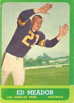 1963 Topps #47 - Ed Meador - Los Angeles Rams