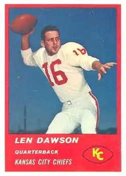 1963 Fleer #47 - Len Dawson - Kansas City Chiefs