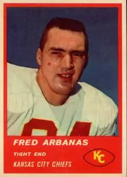 1963 Fleer #50 - Fred Arbanas - Kansas City Chiefs