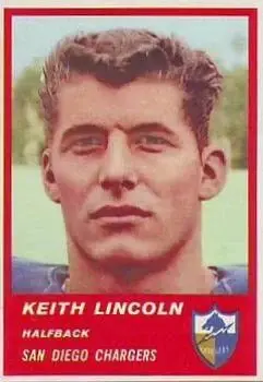 1963 Fleer #70 - Keith Lincoln - San Diego Chargers
