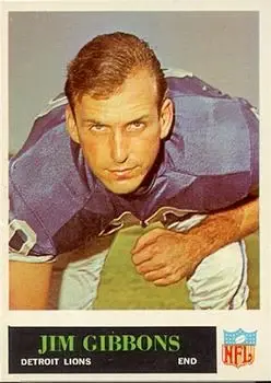 1965 Philadelphia #61 - Jim Gibbons - Detroit Lions - Front