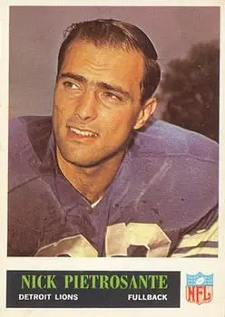 1965 Philadelphia #66 - Nick Pietrosante - Detroit Lions - Front