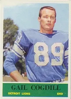 1964 Philadelphia #59 - Gail Cogdill - Detroit Lions