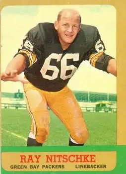 1963 Topps #96 - Ray Nitschke - Green Bay Packers