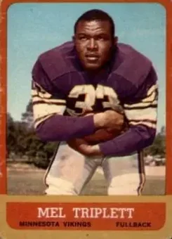 1963 Topps #100 - Mel Triplett - Minnesota Vikings