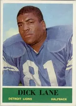 1964 Philadelphia #61 - Richard Lane - Detroit Lions