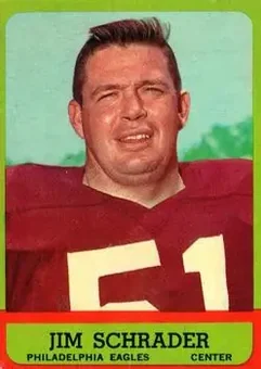 1963 Topps #115 - Jim Schrader - Philadelphia Eagles