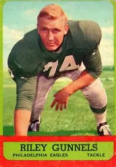1963 Topps #119 - Riley Gunnels - Philadelphia Eagles 1963 Topps #119 - Riley Gunnels - Philadelphia Eagles