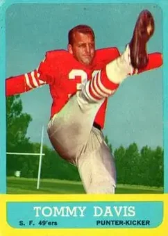 1963 Topps #138 - Tommy Davis - San Francisco 49ers 1963 Topps #138 - Tommy Davis - San Francisco 49ers