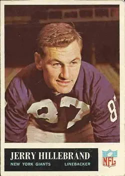 1965 Philadelphia #117 - Jerry Hillebrand - New York Giants - Front