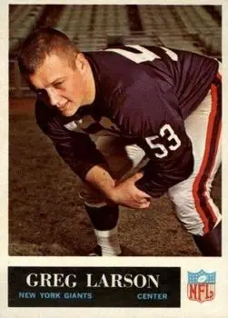 1965 Philadelphia #118 - Greg Larson - New York Giants