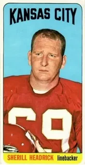 1965 Topps #101 - Sherrill Headrick - Kansas City Chiefs