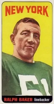 1965 Topps #112 - Ralph Baker - New York Jets 1965 Topps #112 - Ralph Baker - New York Jets