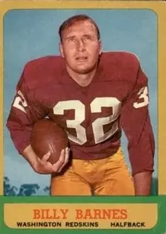 1963 Topps #160 - Bill Barnes - Washington Redskins 1963 Topps #160 - Bill Barnes - Washington Redskins