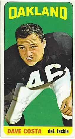 1965 Topps #135 - Dave Costa - Oakland Raiders