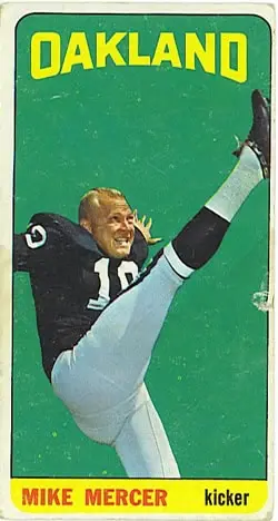 1965 Topps #143 - Mike Mercer - Oakland Raiders