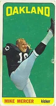 1965 Topps #143 - Mike Mercer - Oakland Raiders