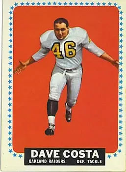1964 Topps #134 - Dave Costa - Oakland Raiders