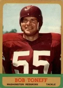 1963 Topps #165 - Bob Toneff - Washington Redskins 1963 Topps #165 - Bob Toneff - Washington Redskins