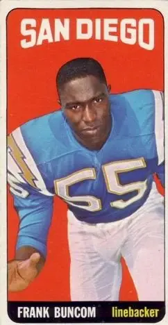 1965 Topps #156 - Frank Buncom - San Diego Chargers