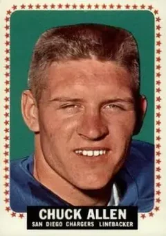 1964 Topps #154 - Chuck Allen - San Diego Chargers