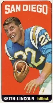 1965 Topps #165 - Keith Lincoln - San Diego Chargers