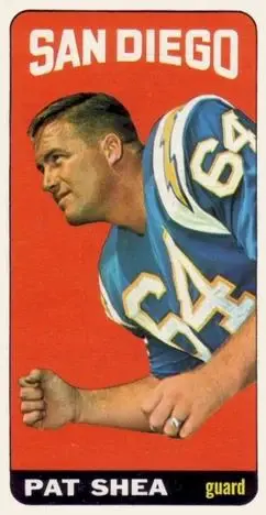 1965 Topps #172 - Pat Shea - San Diego Chargers