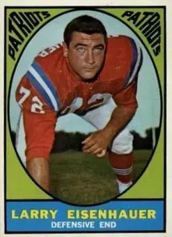 1967 Topps #9 - Larry Eisenhauer - Boston Patriots 1967 Topps #9 - Larry Eisenhauer - Boston Patriots