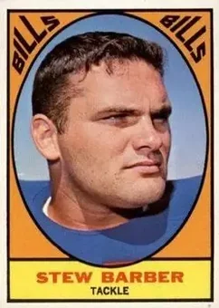 1967 Topps #18 - Stew Barber - Buffalo Bills