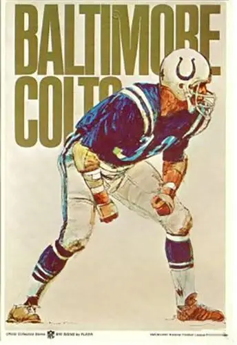 1968 Fleer Big Signs #NNO - Card #NNO - Baltimore Colts - Front