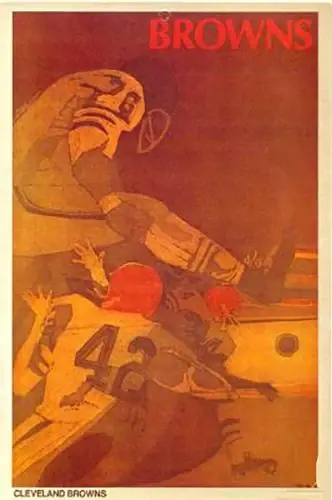 1968 Fleer Big Signs #NNO - Card #NNO - Cleveland Browns - Front