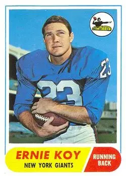 1968 Topps #5 - Ernie Koy - New York Giants
