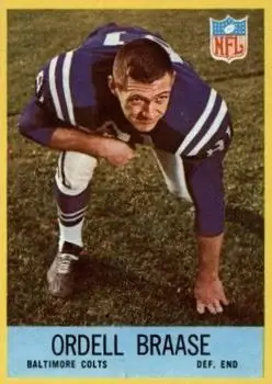 1967 Philadelphia #16 - Ordell Braase - Baltimore Colts 1967 Philadelphia #16 - Ordell Braase - Baltimore Colts