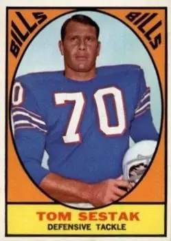 1967 Topps #27 - Tom Sestak - Buffalo Bills
