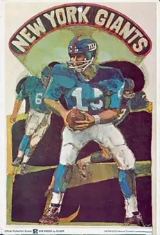1968 Fleer Big Signs #NNO - Card #NNO - New York Giants