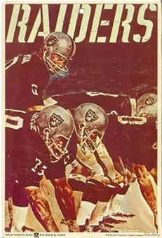 1968 Fleer Big Signs #NNO - Card #NNO - Oakland Raiders