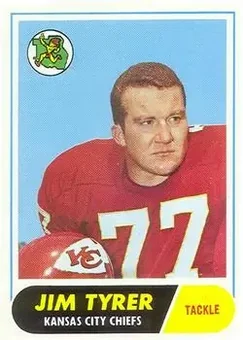 1968 Topps #15 - Jim Tyrer - Kansas City Chiefs