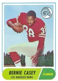 1968 Topps #28 - Bernie Casey - Los Angeles Rams